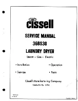 Preview for 1 page of Cissell 36BS30 Serveice Manual