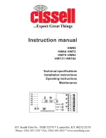 Preview for 1 page of Cissell CSHW35-HW55-164 Instruction Manual