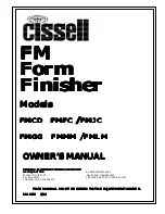 Предварительный просмотр 1 страницы Cissell FMCD Owner'S Manual