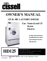 Cissell HD125 Owner'S Manual предпросмотр