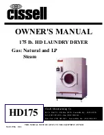 Preview for 1 page of Cissell HD175 Owner'S Manual