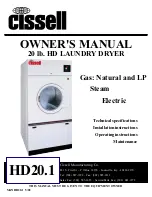 Preview for 1 page of Cissell HD20.1 Owner'S Manual