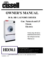 Preview for 1 page of Cissell HD30.1 Owner'S Manual