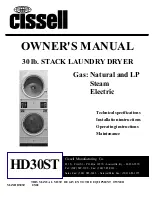 Preview for 1 page of Cissell HD30ST Owner'S Manual