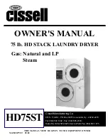 Предварительный просмотр 1 страницы Cissell HD75ST Owner'S Manual