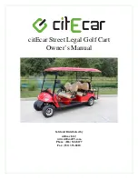 citEcar Street Legal Golf Cart Owner'S Manual preview