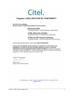 Предварительный просмотр 3 страницы Citel EXTender IP6000 Quick Installation Manual