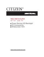 Preview for 1 page of Citizen 13CL708 User Manual