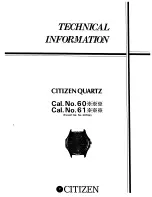 Предварительный просмотр 1 страницы Citizen 6000A-00 Technical Information