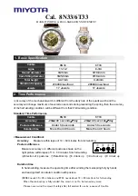 Citizen 8N33 Quick Start Manual preview