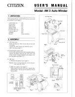 Citizen AW-3 User Manual preview