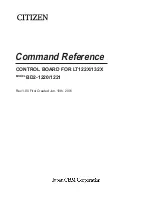 Предварительный просмотр 1 страницы Citizen BD2-1220 Command Reference Manual