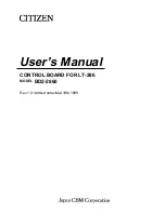 Citizen BD2-2860 User Manual предпросмотр