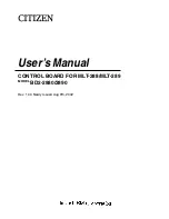 Citizen BD2-2880 User Manual preview