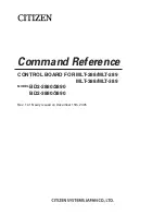 Citizen BD2-3880 Command Reference Manual preview