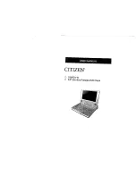 Preview for 1 page of Citizen C08PDV10 User Manual