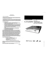 Предварительный просмотр 16 страницы Citizen C201DVD User Manual