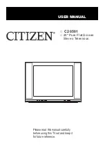 Предварительный просмотр 1 страницы Citizen C20501 User Manual