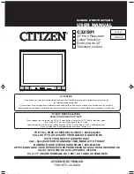 Предварительный просмотр 1 страницы Citizen C32501 User Manual