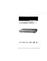 Предварительный просмотр 1 страницы Citizen C801DVR User Manual