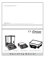 Citizen CARAT BALANCES CT103 Operating Manual предпросмотр