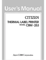 Предварительный просмотр 1 страницы Citizen CBM-253 User Manual