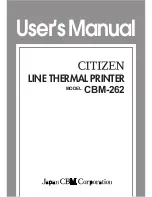 Предварительный просмотр 1 страницы Citizen CBM-262 Type II User Manual