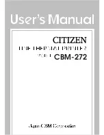 Citizen CBM-272 User Manual предпросмотр