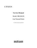 Предварительный просмотр 1 страницы Citizen CBM-290 Service Manual