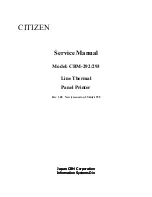 Preview for 1 page of Citizen CBM-292 Service Manual