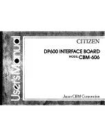 Citizen CBM-606 User Manual preview