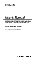 Preview for 1 page of Citizen CBM-909PC SERIES User Manual