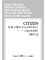 Citizen CBM1000II RF User Manual preview