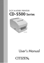Citizen CD-S500 series User Manual preview