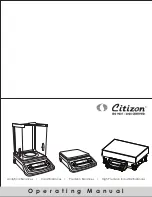 Citizen CG 1202 Operating Manual preview