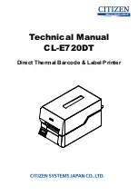 Citizen CL-E720DT Technical Manual preview