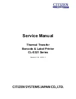 Предварительный просмотр 1 страницы Citizen CL-S321 Series Service Manual