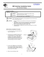 Citizen CLP-8301 Installation Manual preview