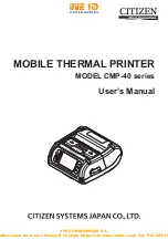 Предварительный просмотр 1 страницы Citizen CMP-40 SERIES User Manual