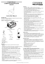 Preview for 1 page of Citizen CNC701 Manual