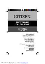 Citizen CPC-110 Instruction Manual preview