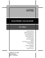 Citizen CT-300J Instruction Manual preview