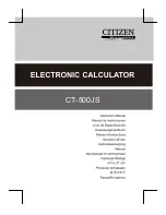 Citizen CT-500JS Instruction Manual preview