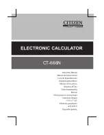 Preview for 1 page of Citizen CT-666N Instruction Manual