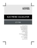 Citizen CT-780 Instruction Manual preview
