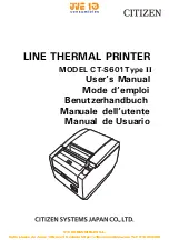 Citizen CT-S601 II User Manual предпросмотр