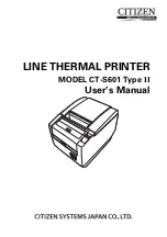 Citizen CT-S601 User Manual предпросмотр