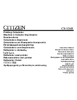 Предварительный просмотр 1 страницы Citizen CX-121II Instruction Manual