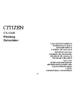 Предварительный просмотр 30 страницы Citizen CX-121II Instruction Manual