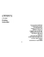 Предварительный просмотр 30 страницы Citizen CX-32II Instruction Manual